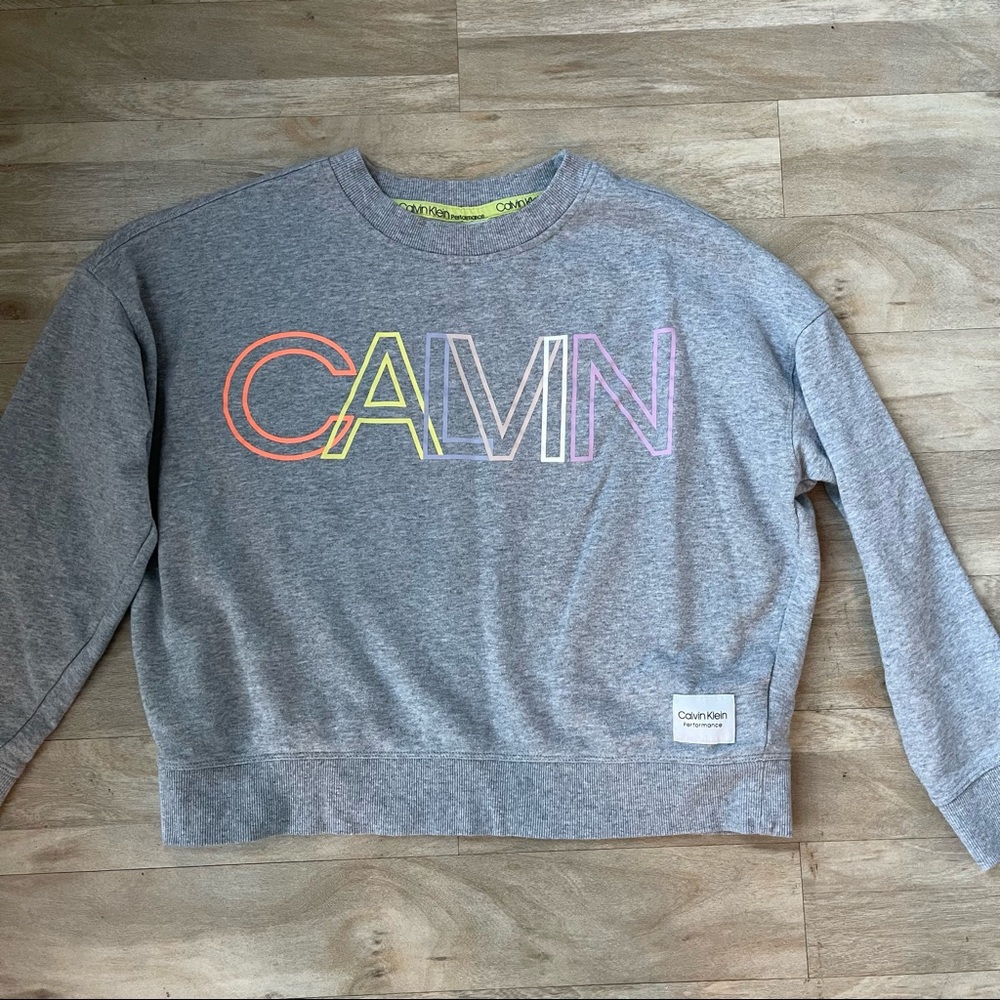 Calvin Klein Performance Cropped Crewneck Sweatshirt